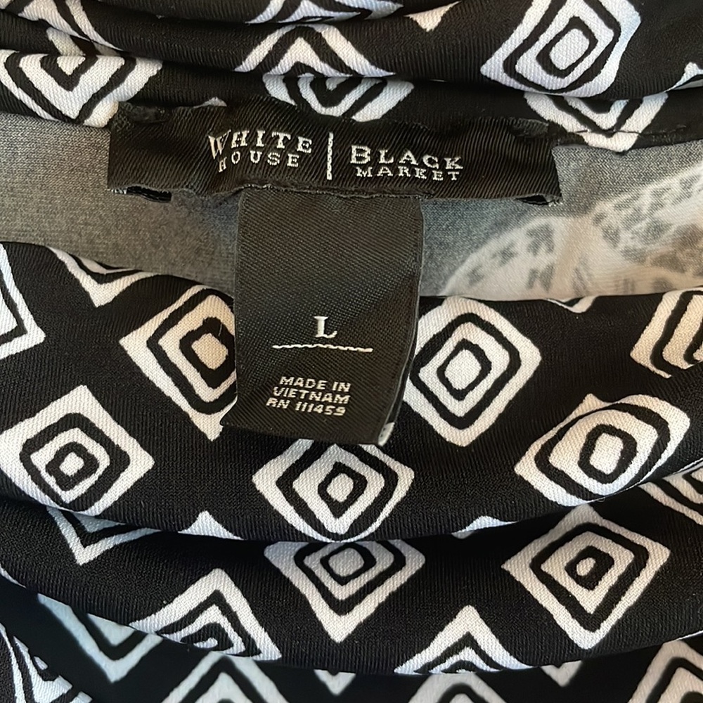 WHBM Floral Tunic Tank Blouse White House Black Market Size Large - Picture 4 of 6